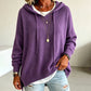 Jersey de punto con capucha informal para mujer