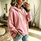 Jersey de punto con capucha informal para mujer