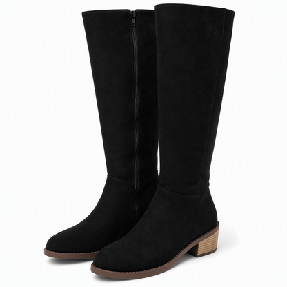 ⏰🔥 ¡50% OFF POR TIEMPO LIMITADO! 👢 Botas Altas por Encima de la Rodilla para Mujer – Gamuza Suave, Tacón Grueso Estable y Ajuste Favorecedor 🍂✨