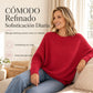 👚🔥 ¡50% OFF POR TIEMPO LIMITADO! Jersey de Punto para Mujer con Mangas Murciélago – Corte Holgado, Suave Elasticidad y Caída Favorecedora ✨