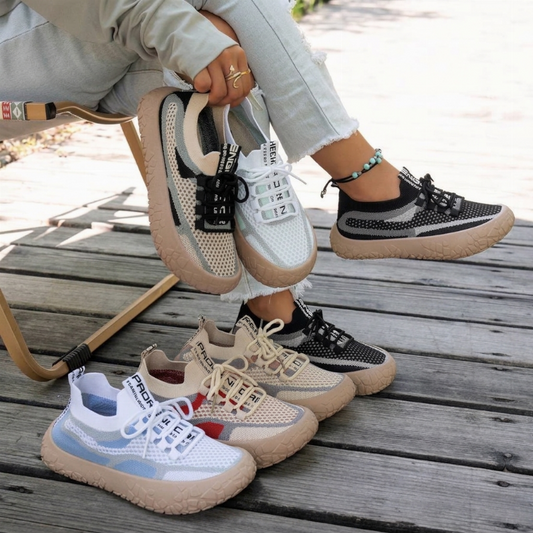 👟🔥 ¡50% OFF POR TIEMPO LIMITADO! Zapatillas de Punto Transpirables para Mujer – Ultraligeras, Amortiguadas, Antideslizantes y Cómodas ✨