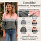 🧥🔥 ¡50% OFF POR TIEMPO LIMITADO! Sudadera de Media Cremallera para Mujer con Bloques de Color – Cálida, Cómoda, Moderna y Fácil de Combinar ✨
