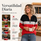 🧥🔥 ¡50% OFF POR TIEMPO LIMITADO! Sudadera de Media Cremallera para Mujer con Bloques de Color – Cálida, Cómoda, Moderna y Fácil de Combinar ✨
