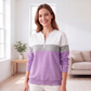 🧥🔥 ¡50% OFF POR TIEMPO LIMITADO! Sudadera de Media Cremallera para Mujer con Bloques de Color – Cálida, Cómoda, Moderna y Fácil de Combinar ✨