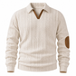 🧶🔥 ¡50% OFF POR TIEMPO LIMITADO! Jersey de Punto Trenzado para Hombre – Cálido, Corte Relajado, Parches de Codo y Estilo Vintage ✨