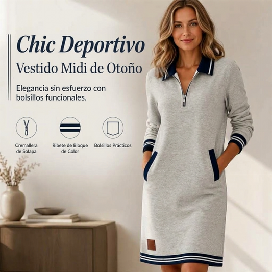 👗🔥 ¡50% OFF POR TIEMPO LIMITADO! Vestido Midi Sporty-Chic para Mujer – Ajustable, Elegante y Favorecedor ✨