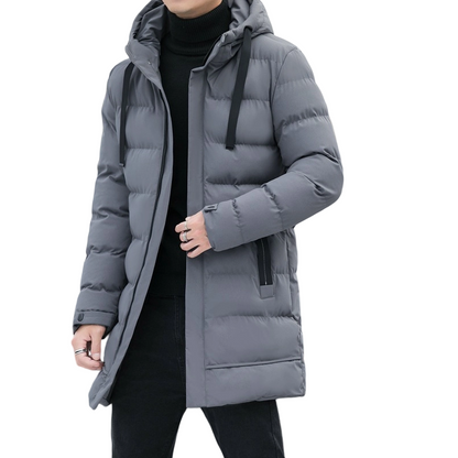 🧥🔥 ¡50% OFF POR TIEMPO LIMITADO! Chaqueta Acolchada con Capucha para Hombre – Cálida, Impermeable al Viento y de Largo Medio ❄️