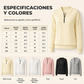 👚🔥 ¡50% OFF POR TIEMPO LIMITADO! Sudadera de Punto Trenzado para Mujer con Media Cremallera – Cómoda, Holgada y Moderna ✨