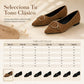 Zapatos planos casuales de punta afilada para mujer