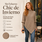 Jersey poncho de punto trenzado para mujer