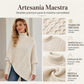 Jersey poncho de punto trenzado para mujer