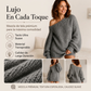 Vestido de punto de hombros al descubierto cómodo para mujer