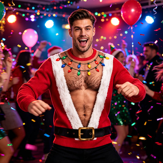 Sudadera divertida de Navidad para hombre con estampado 3D de músculos