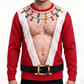Sudadera divertida de Navidad para hombre con estampado 3D de músculos