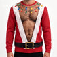 Sudadera divertida de Navidad para hombre con estampado 3D de músculos