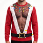 Sudadera divertida de Navidad para hombre con estampado 3D de músculos