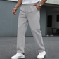 Pantalones casuales de punto gofrado con cordón para hombre