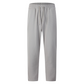 Pantalones casuales de punto gofrado con cordón para hombre