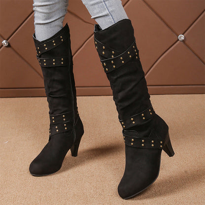 👢🔥 ¡50% OFF POR TIEMPO LIMITADO! Botas Vaqueras para Mujer con Tacón Grueso – Estilo Western, Cómodas y Elegantes ✨