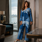 🔥 ¡50% OFF POR TIEMPO LIMITADO! 👖 Conjunto Mujer de Estampado Vaquero con Top y Pantalón de Pierna Ancha – Cómodo, Retro y Elegante ✨