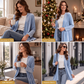 🔥 ¡50% OFF POR TIEMPO LIMITADO! ✨ Cárdigan de Terciopelo para Mujer – Diseño Peplum Elegante y Cálido para Looks Sofisticados 💖
