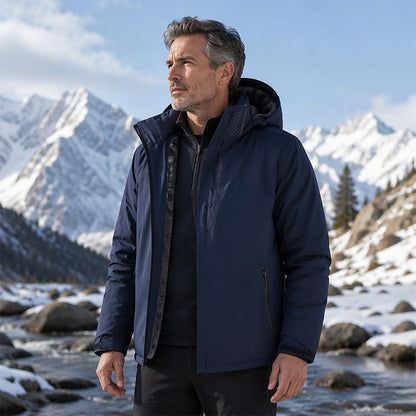 🔥 ¡50% OFF POR TIEMPO LIMITADO! 🧥 Chaqueta Hombre con Capucha Impermeable y Forro de Felpa – Cálida, Cómoda y Resistente al Frío ❄️