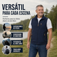 Chaleco informal para hombre con cuello alzado para exteriores