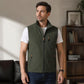 Chaleco informal para hombre con cuello alzado para exteriores
