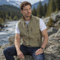 Chaleco informal para hombre con cuello alzado para exteriores