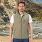 Chaleco informal para hombre con cuello alzado para exteriores