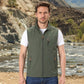 Chaleco informal para hombre con cuello alzado para exteriores
