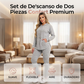 Conjunto de chándal casual de 2 piezas de color liso para mujer