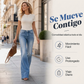 Vaqueros acampanados de talle alto casuales para mujer