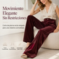 Pantalones de pierna ancha holgados y casuales de cintura alta para mujer
