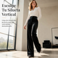 Pantalones de pierna ancha holgados y casuales de cintura alta para mujer