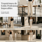 Pantalones de pierna ancha holgados y casuales de cintura alta para mujer