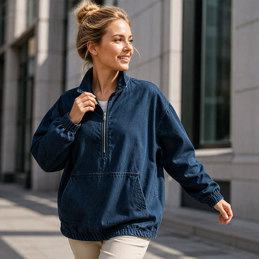 Chaqueta vaquera holgada para mujer
