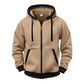 Chaqueta con capucha y cremallera cálida