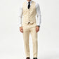 Conjunto de traje formal de 3 piezas de corte ajustado para hombre