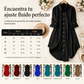 Camisa formal de satén de color liso para mujer con botones y mangas de diseño moderno