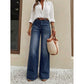 🔥 ¡50% OFF POR TIEMPO LIMITADO! 👖 Vaqueros de Pata Recta para Mujer – Talle Alto, Elásticos y Elegantes para Todo el Día ✨