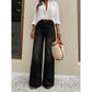🔥 ¡50% OFF POR TIEMPO LIMITADO! 👖 Vaqueros de Pata Recta para Mujer – Talle Alto, Elásticos y Elegantes para Todo el Día ✨