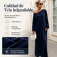 🔥 ¡50% OFF POR TIEMPO LIMITADO! 👗 Vestido Maxi Mujer de Manga Larga con Hombros Descubiertos – Elegante, Femenino y Sofisticado ✨