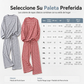 🔥 ¡50% OFF POR TIEMPO LIMITADO! 👚 Conjunto Mujer de Top y Pantalón a Rayas – Cómodo, Elegante y Perfecto para Relajarte ✨
