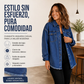 Chaqueta de vaquero lavada con dobladillo desgastado para mujer
