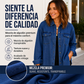 Chaqueta de vaquero lavada con dobladillo desgastado para mujer