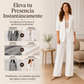 Conjunto de chaqueta de traje de cuello chal y pantalones de pierna ancha para mujer