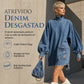 Minivestido de mezclilla de cuello alto oversize para mujer