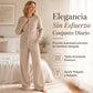 Conjunto casual de 2 piezas para mujer: cárdigan de punto y pantalones de pierna ancha