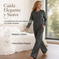 Conjunto casual de 2 piezas para mujer: cárdigan de punto y pantalones de pierna ancha
